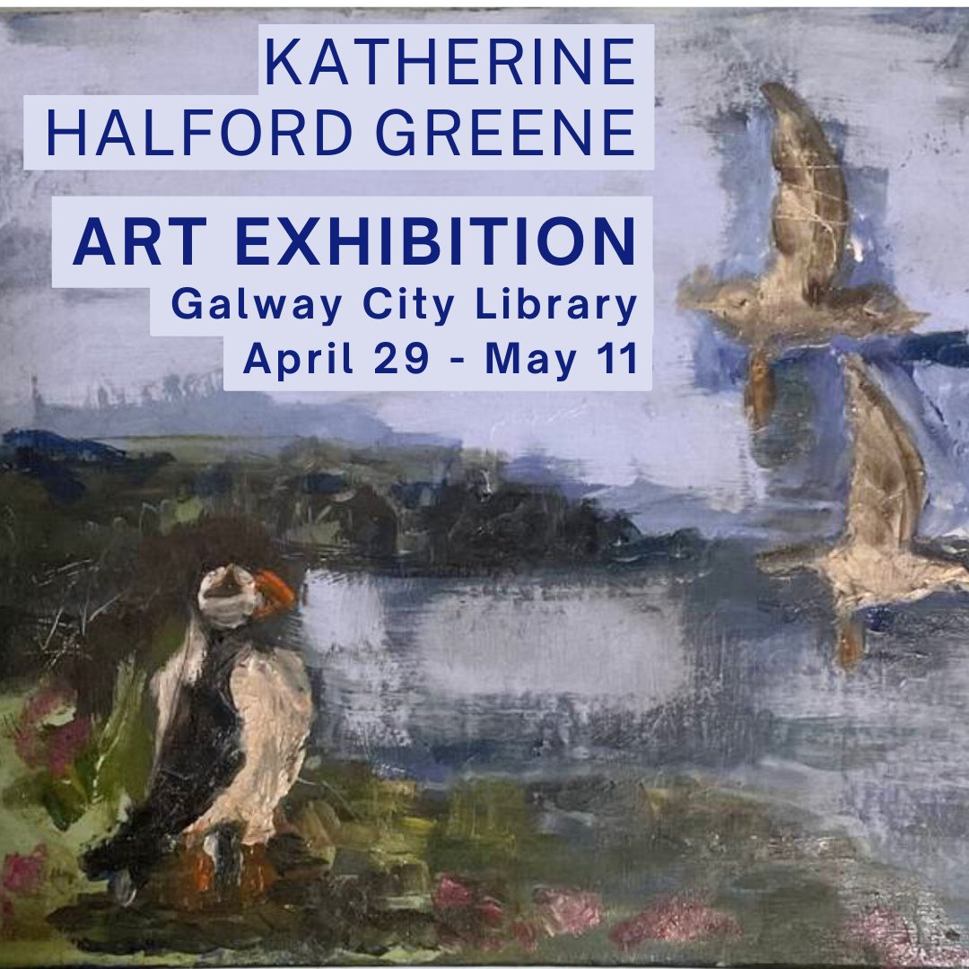 The next art exhibition in @galwaycitylib is by Katherine Halford Greene, a Tuam native. It will be on view from April 29th to May 11th. #artatyourlibrary #LibrariesandArt