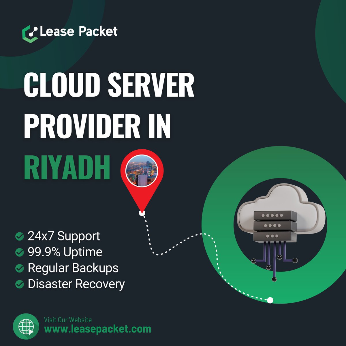 Your search for the best cloud server provider in Riyadh comes to an end at Lease Packet. Visit our website today to get best deals on managed cloud server in Riyadh.
#server #cloudserver #webserver #linuxserver #windowsserver #cloudcomputing  #saudiarabia  #riyadh #leasepacket