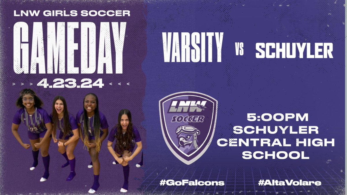 Today’s graphic features our Forwards! 

GAME DAY 13
🆚 Schuyler
⏱️ 5:00 PM
📍Schuyler Central High School

#GoFalcons⚽️
#AltaVolare