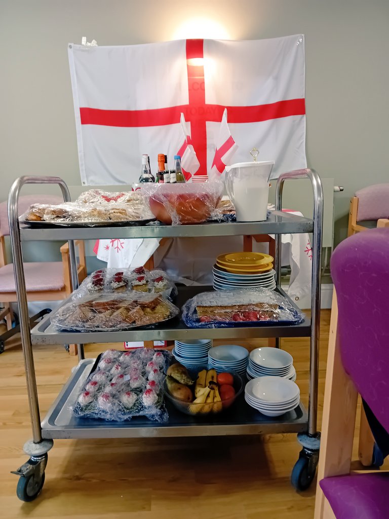 HolmparkCH's tweet photo. We are getting ready to celebrate St George's day here at Holmpark care home. Happy St George's day to all. https://t.co/QHEih0Ryk0