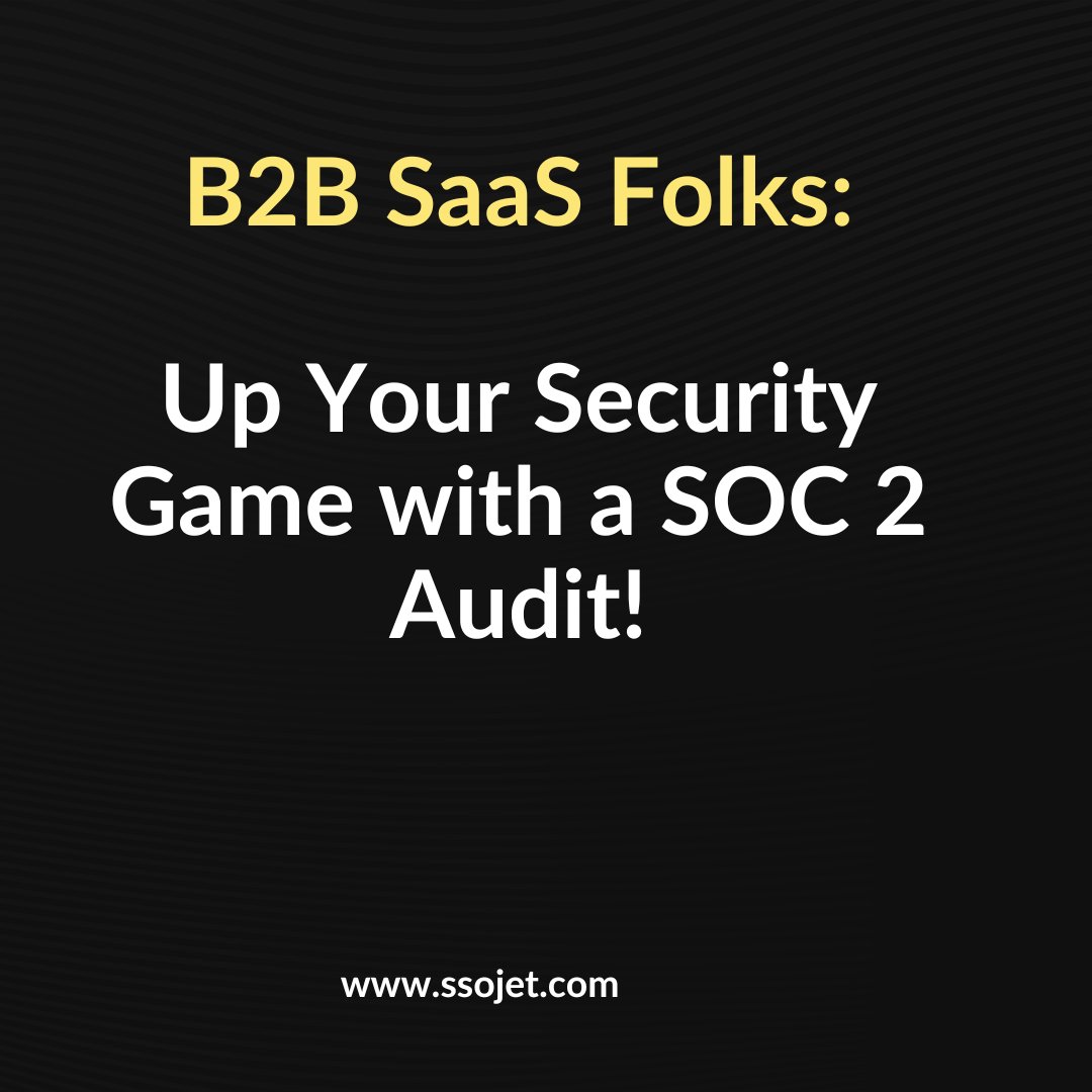 🔒 Worried about SOC 2 audits? 

This guide has you covered! Learn why it's crucial for B2B SaaS, types of reports, and audit prep tips. 

Feeling secure already? Check it out: 

ssojet.com/blog/soc2-audi…

#SOC2 #SaaS #Cybersecurity