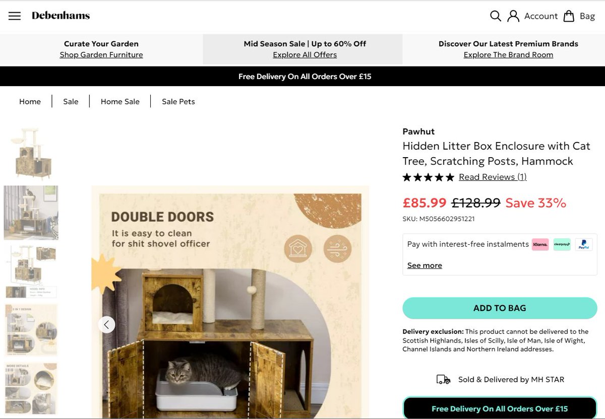 This is an interesting one to have got through approvals <a href="/Debenhams/">Debenhams</a> 😹debenhams.com/product/pawhut…