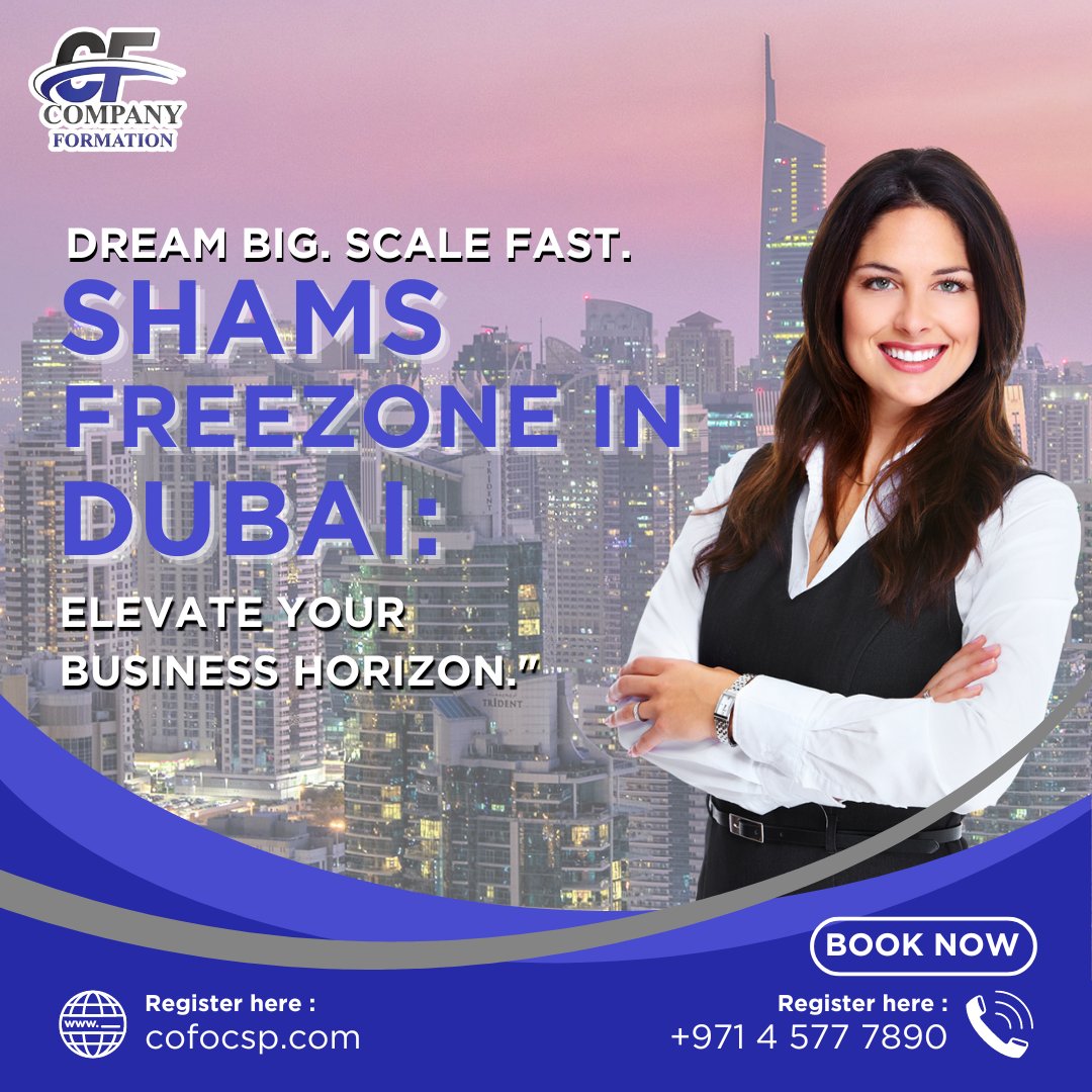 SHAMS Freezone is a lively destination for creative and business inspiration. Whether you are a startup genius, a digital nomad, or a global corporation, SHAMS Freezone is uniquely formulated to help you succeed in your business path.

#Shamsfreezone #Companyformatio #cofocsp