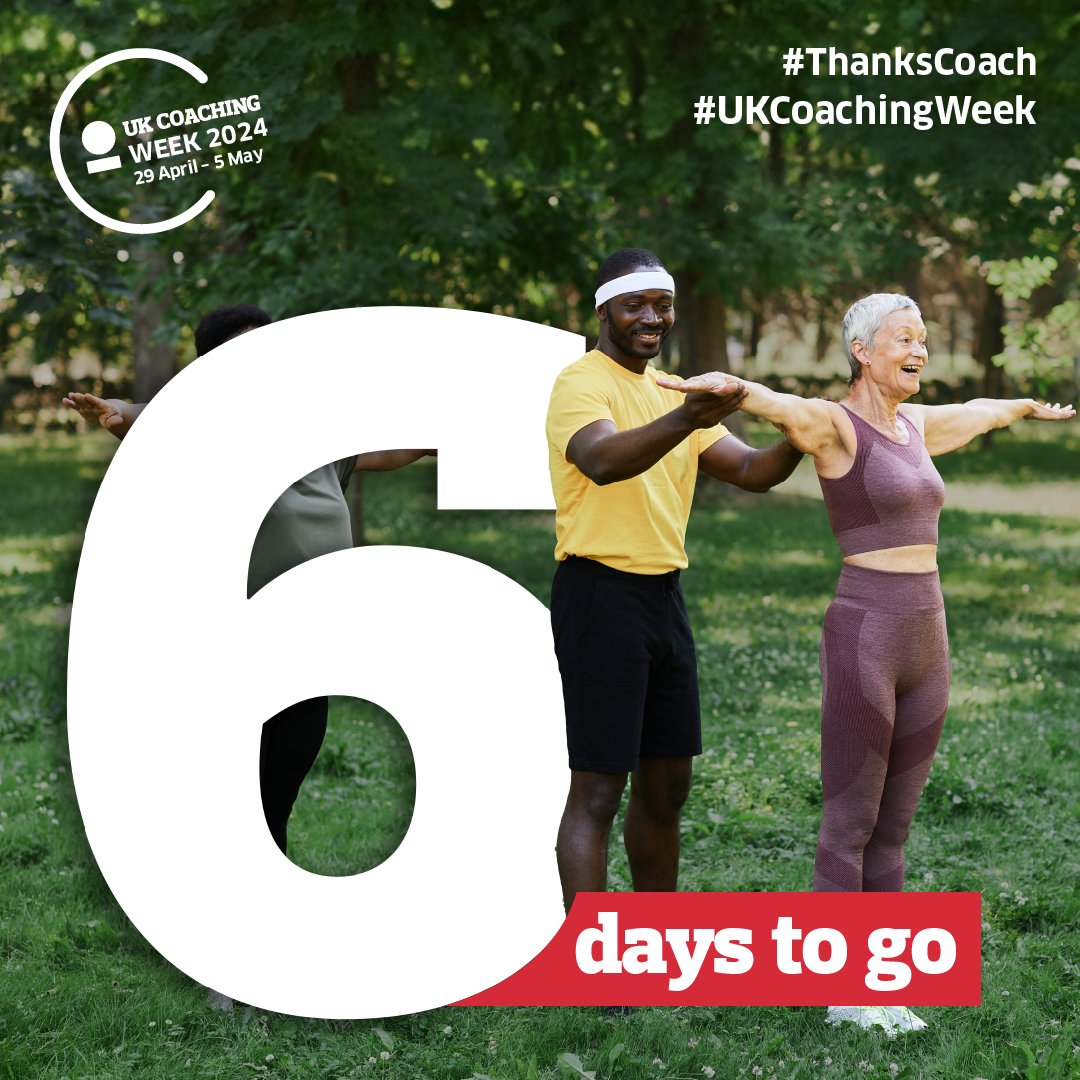 The countdown to #UKCoachingWeek 2024 is on! ⏳ 

Get ready to say #ThanksCoach to coaches who have made an impact through #HolisticCoaching next week, and dive into @_UKCoaching's fantastic new coaching resources!  

ukcoaching.org/coaching-week