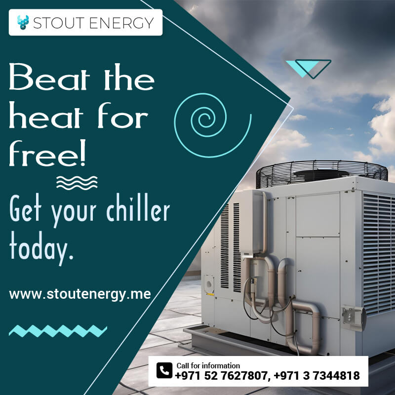 Beat the heat for free! Get your chiller today.

Got a question? We're here to help!
stoutenergy.me/cooling-as-a-s…

Phone 📞 +971 52 7627807, +971 3 7344818

#coolingasaservice #caas #hvacsystem #sustainablecoolingsolutions #coolingsystem #chillerplantupgradation #energyconsumption