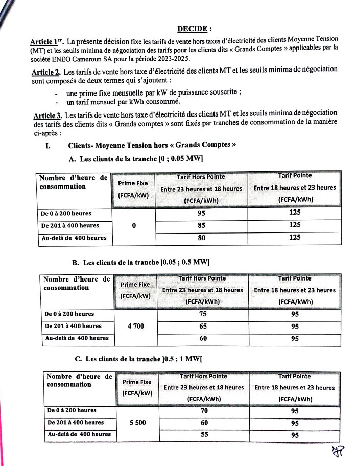 jtchoufang's tweet photo. @madibaOlivier @InvestCameroun @EcoMatin_CMR Pour la décision de référence, elle avait été publié par l'#ARSEL en décembre 2022 et elle suggère des augmentations fréquentes, jusque 2026.
Les prix indicatifs en fin 2022 accessibles à ce lien... Ils varient selon le montant de la prime fixe!
https://t.co/WDZ19qsG86 https://t.co/s9fl71OBfD