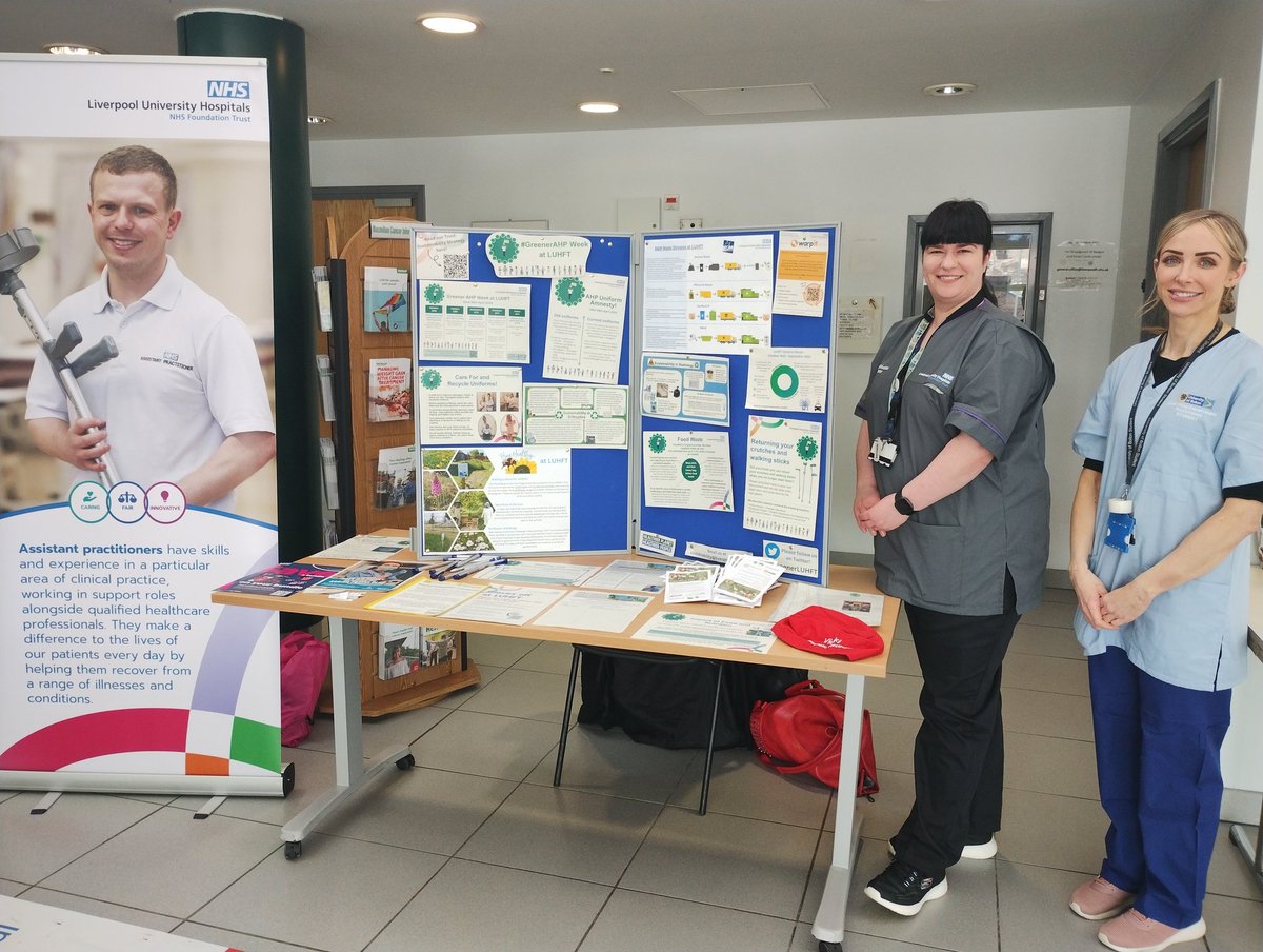 All set up at Broadgreen for our #GreenerAHP week stand. Come all and have a chat! @LUHFTAHPs @ScouseAHPLeader #GreenerNHS