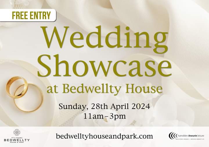 Looking for the perfect wedding venue? Come along to our Wedding Showcase at @BedwelltyHouse Each of our spaces will be decorated & dressed, offering an idea of what your Bedwellty wedding will look like. We'll also have a selection of vendor stalls to browse. Free entry!