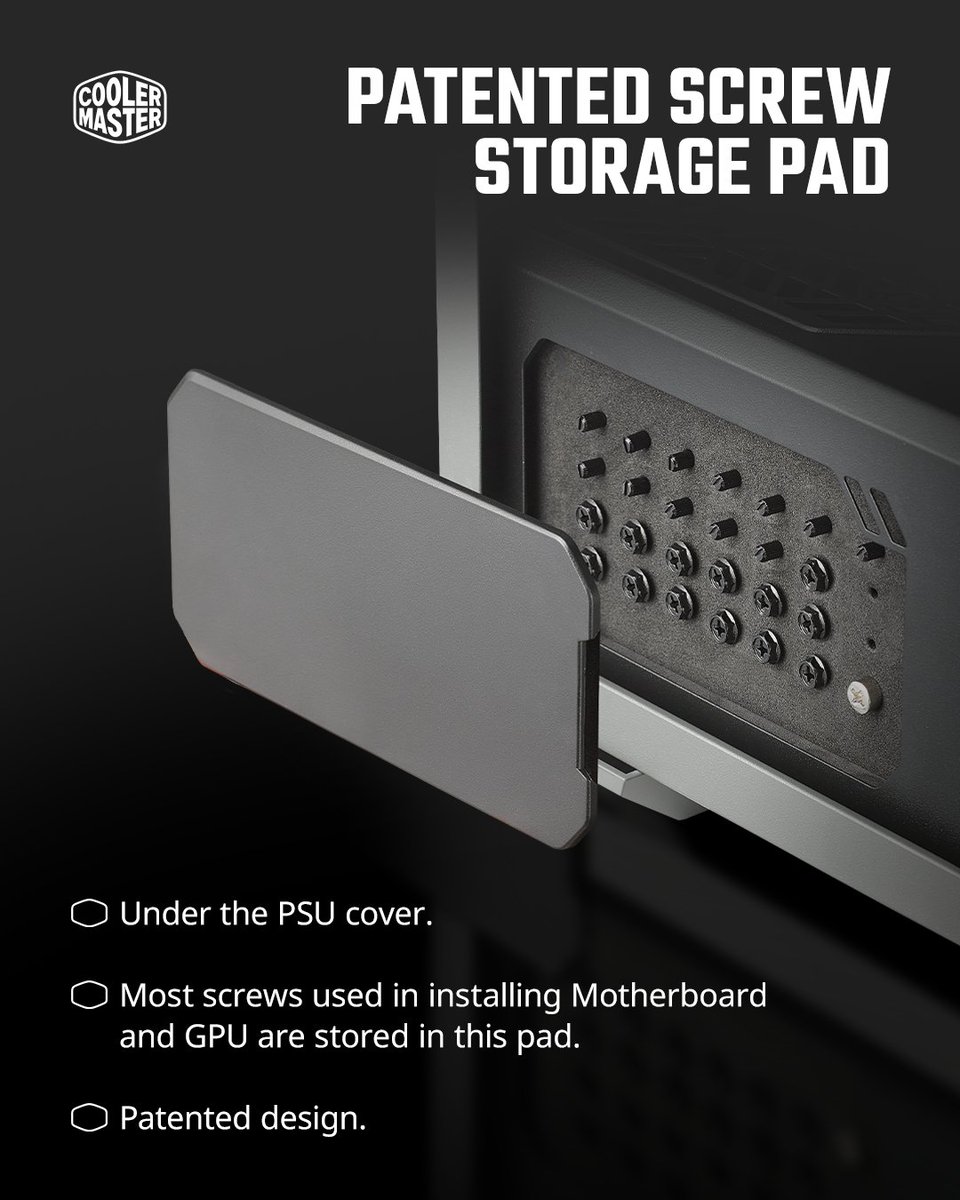 Tired of losing screws during PC builds? 😩 TD 500 MAX says hello! Its PSU cover includes hidden storage for extra screws, keeping them secure and easily accessible. If that ain't the best thing since sliced bread, I don't know what is.