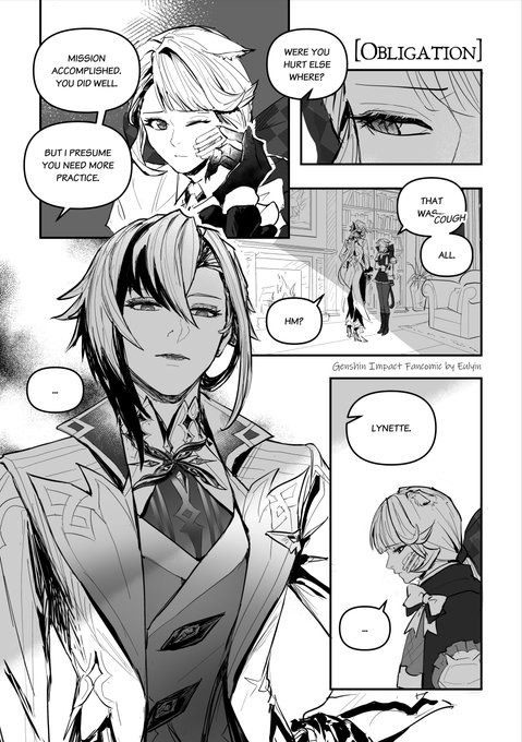 [Obligation] [1/2]
--
Their 'father-daughter relationship. Is it only bound by the obligation?

#genshinimpact #hoyocreators #Arlecchino #Lynette #genshincomic #genshinfanart 