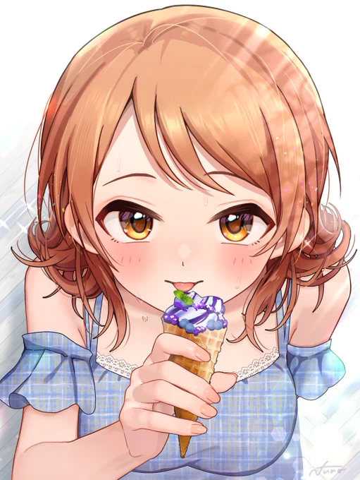 あ、お疲れさま!ひと口あげよっか?#北条加蓮 