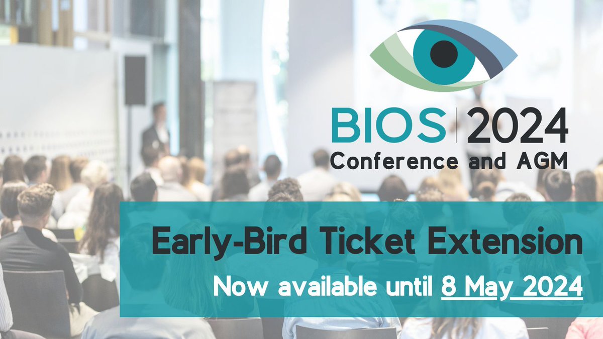 BIOS_Orthoptics's tweet photo. Two weeks left to book for this year's BIOS Conference at the early-bird rate!
Find out more and book now via our website! https://t.co/AbY9oZefFC #BIOS2024 https://t.co/PuWTMx9MXx