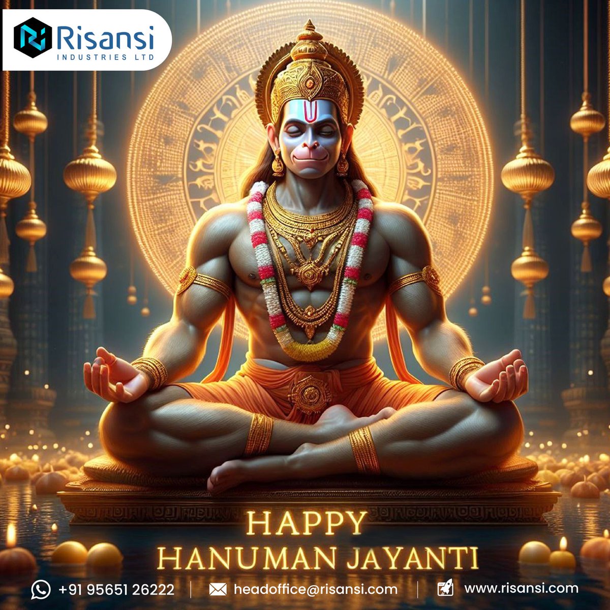 Risansipumps's tweet photo. On this auspicious occasion of Hanuman Jayanti, may the divine blessings of Lord Hanuman bring immense happiness, peace, and prosperity into your life.
Wishing you &amp; your loved ones a truly blessed #hanumanjayanti2024

#HanuMan #JaiShreeRam #JaiHanuman
#ॐ_हं_हनुमंते_नमः
#risansi https://t.co/rnGhqdh4GZ