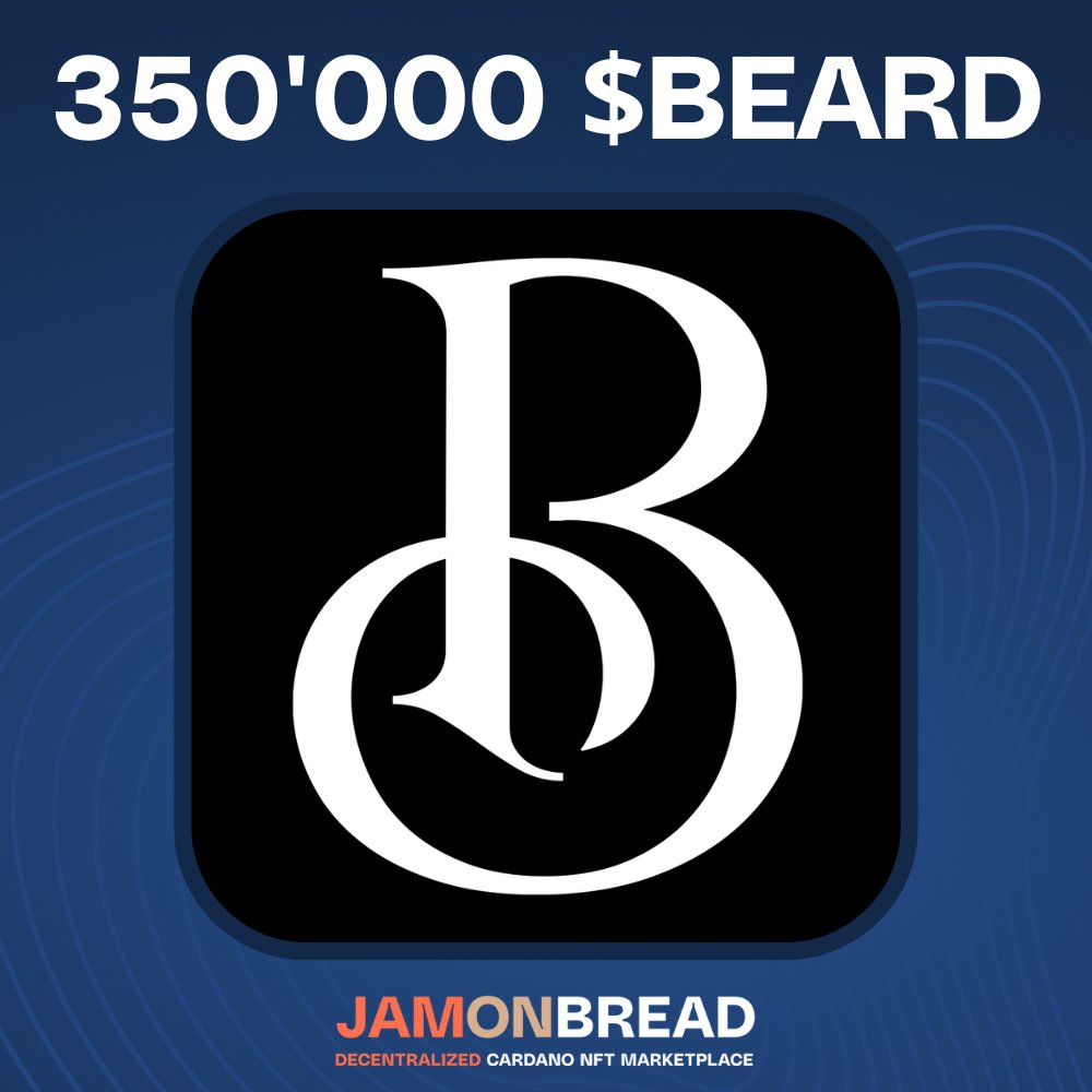 LIST COMPETITION 🔥 Let's continue rewarding all the JamOnBread users! Listing your NFTs on JamOnBread help us on the mission to make the Cardano NFT market a fairer space ✊ This week's prize is 350'000 $BEARD tokens. The rules to enter are simple: ➼ List any NFT on