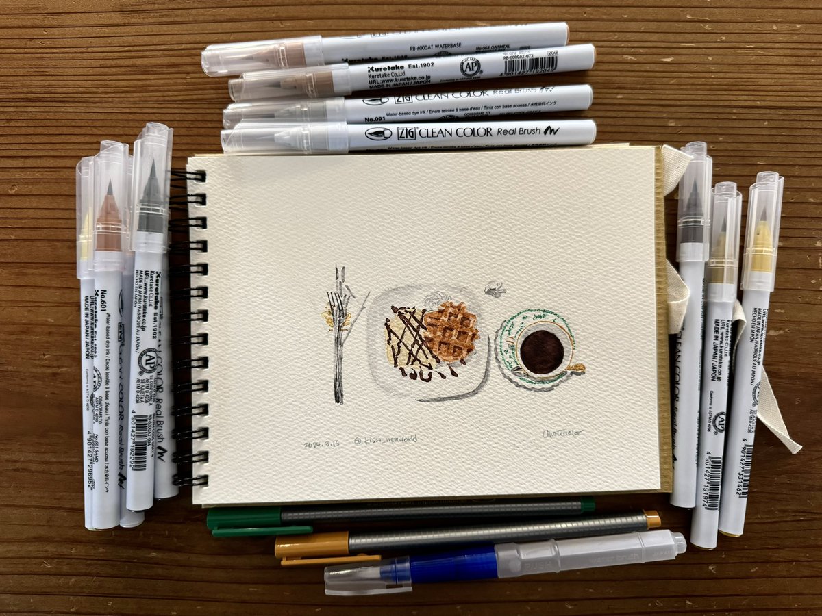 uwatercolor_uwc's tweet photo. 喫茶 New World
ワッフルセット
@kissa_newworld
COTMAN F0 270g Rough 20240315
#watercolor #zigcleancolorrealbrush #アナログ #イラスト #紙とペン #絵 #日常系 #透明水彩
#喫茶 #ニューワールド #新世界 #純喫茶
#ワッフルセット #アイス贅沢 #おいしい #甘いは正義 #コーヒー #味深濃目 https://t.co/s953dIA2qe
