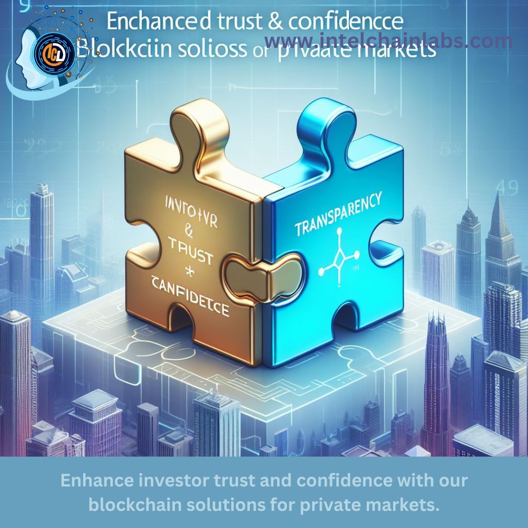 Enhance investor trust and confidence with our blockchain solutions for private markets. Ensure transparency and accountability in every transaction. #InvestorTrust
Reach out to us to learn more! 🌐
🔗 intelchainlabs.com/services/block…
#PrivateMarkets #Blockchain #Transparency