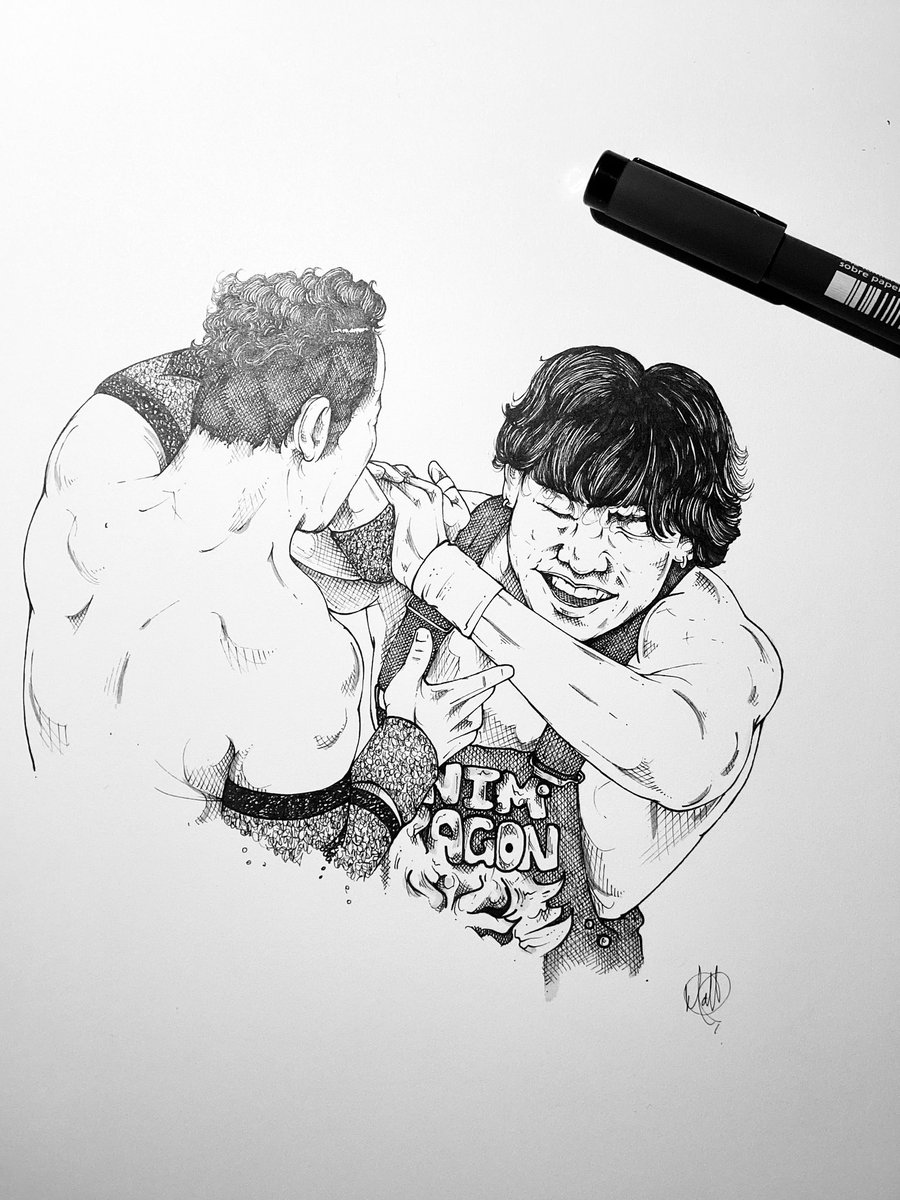 The Denim Dragon, Starboy Charlie @starb0ycharlie lands on the ark and immediately demonstrates deft technique, twisting the wrist of generational genius Naomichi Marufuji @noah_marufuji_ yesterday. Based on superb ringside photography by @gohngcha #noah_ghc #MONDAYMAGIC #wcpw