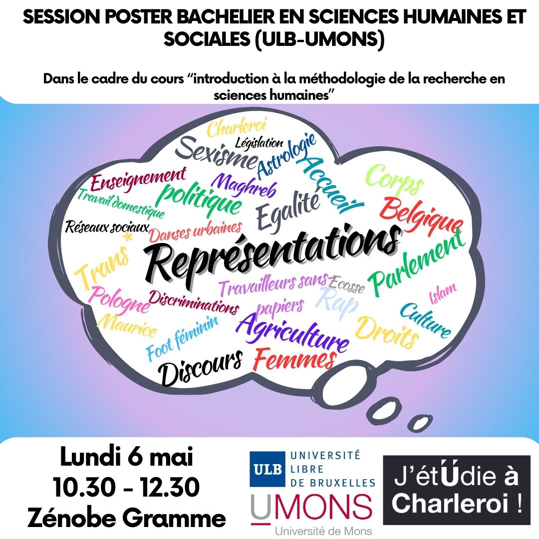 📢 Les étudiant·es <a href="/charleroi_u/">CampusUCharleroi</a> s'affichent!
Présentation &amp; exposition des posters qu'iels ont réalisé pour leur cours d'Intro à la méthodologie de recherche en sciences humaines avec Caroline Close et @romainbiesemans 
🗓️6/5, 10h30-12h30
📌CampusUCharleroi
Bienvenue!