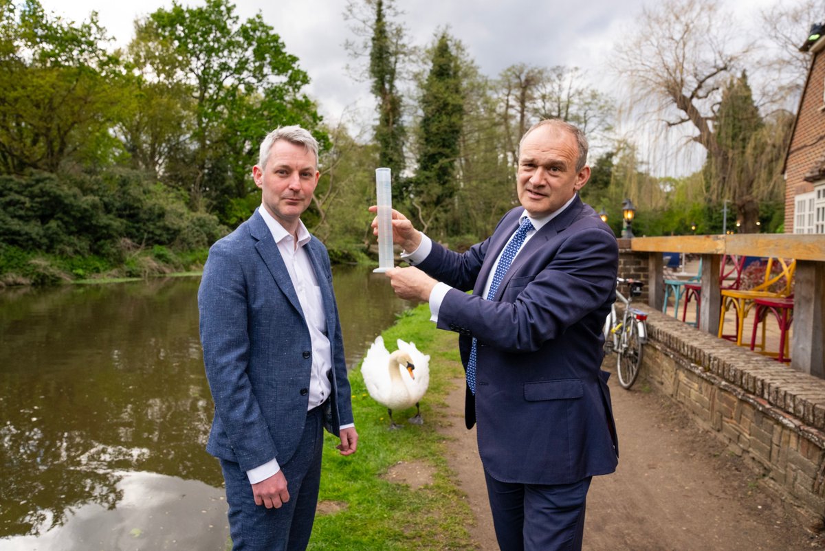 Testing the waters here in Woking, even the swans are having second thoughts before diving into the River Wey. 

People are fed up with water companies pumping their filthy sewage into our communities, and the Conservatives are letting them get away with it.