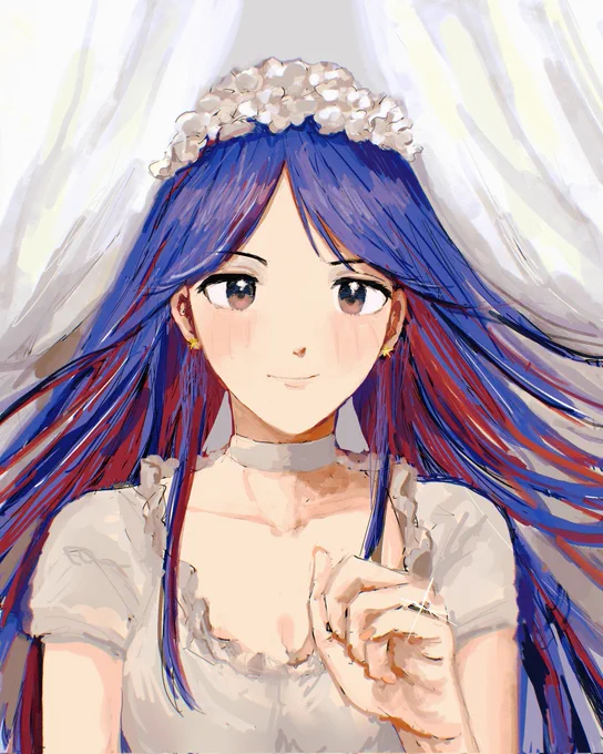 多分描き終わらないので以前のドレス絵を再掲!11周年おめでとう!ありがとう! 
