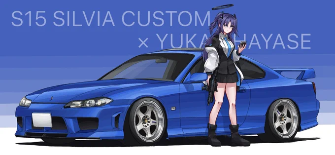 #私はこういう絵描きです見た絵描き全員参加美少女と車やバイクの併せを描いてます!最近はよくブルアカ描いてます 