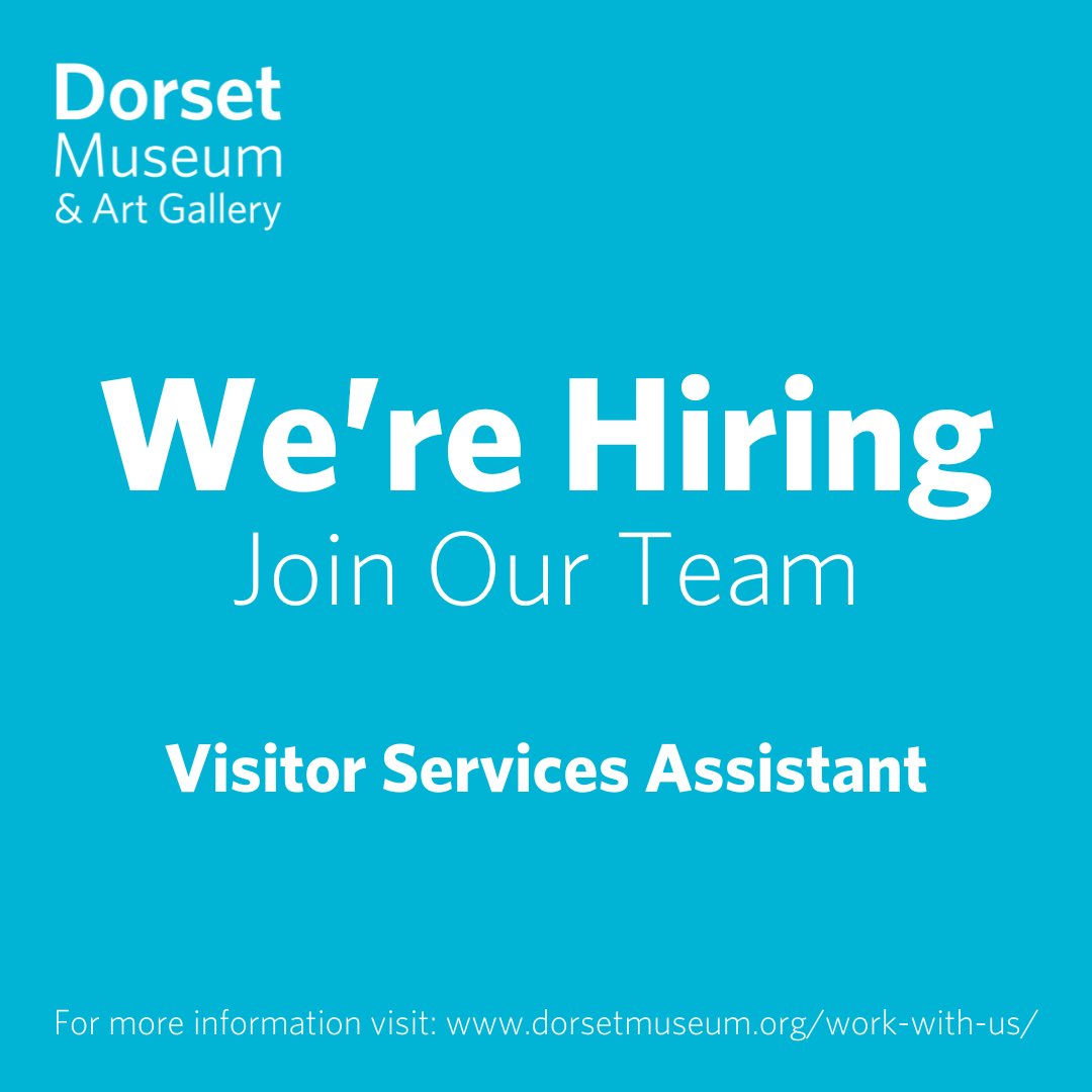 🚨 JOB ALERT 🚨 We are looking for a Visitor Services Assistant to join our Front of House Team on a casual basis. Deadline for applications is midnight on Wednesday 8 May 2024. Find out more & apply: dorsetmuseum.org/visitor-servic… #MuseumJobs #Jobs #JobAlert #JobOpening #Careers