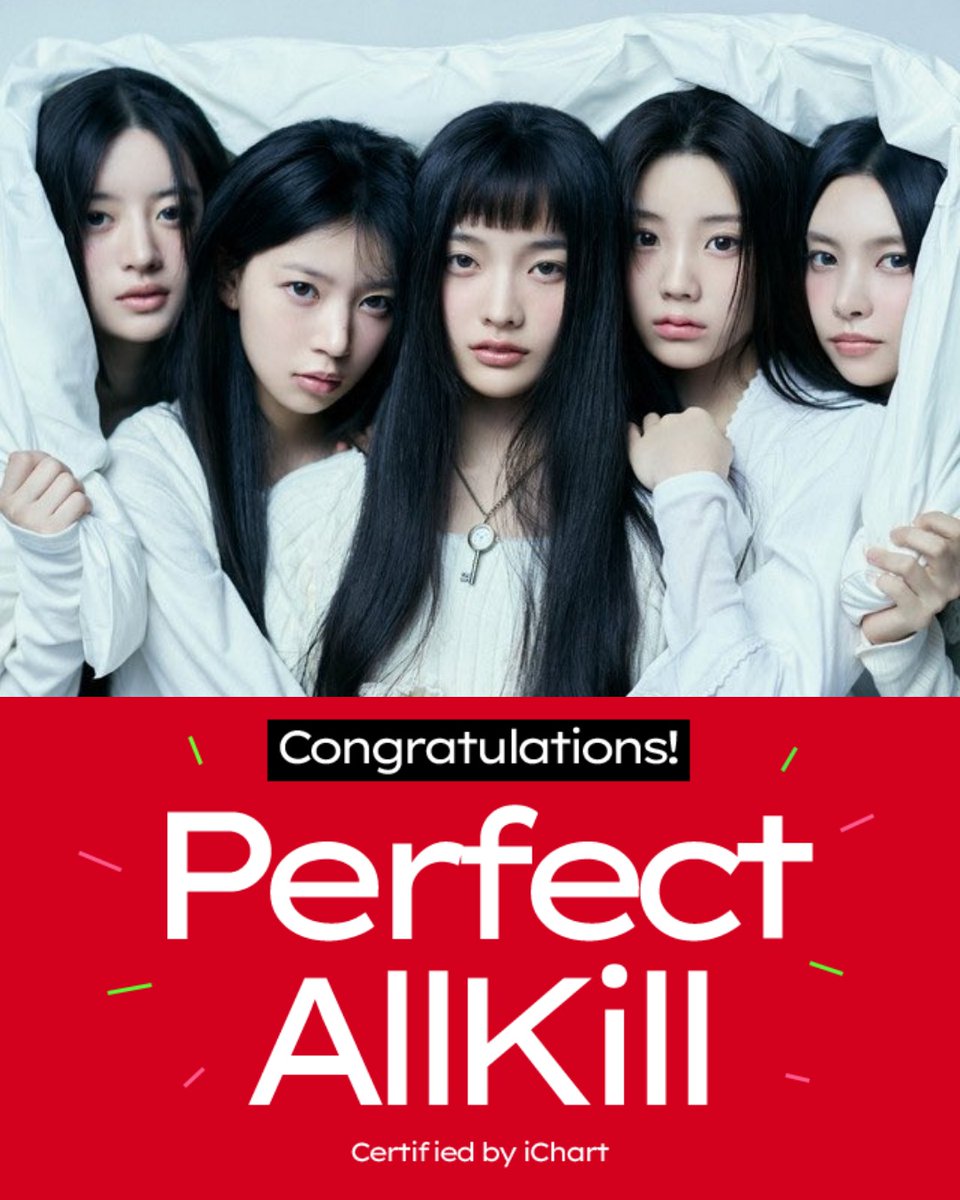 #ILLIT, Kore Müzik Tarihinde Çıkış Şarkısıyla #PerfectAllKill (#PAK) Yapan 2. #KPop Kız Grubu Oldu @ILLIT_official @ILLIT_twt #아일릿 #YUNAH #MINJU #MOKA #WONHEE #IROHA #SUPER_REAL_ME #Magnetic korezin.com/2024/04/23/ill…