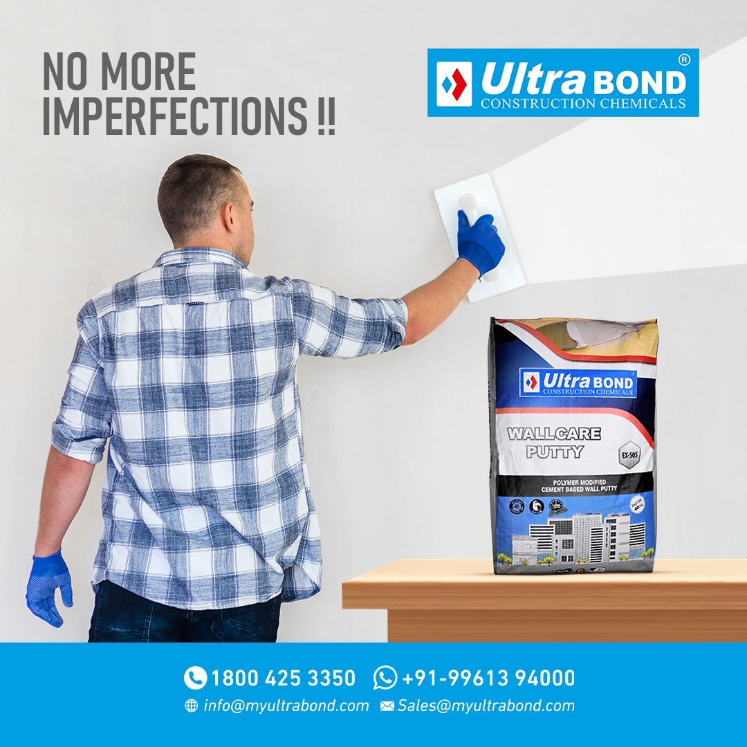 Feeling stressed about wall flaws? Ultra Bond Wallcare Putty takes the weight off your shoulders (and your walls)! This easy-to-use putty fills those imperfections and leaves you with a smooth, stress-free canvas.

#ultrabond #constructionchemicals #tileadhesives #wallcareputty