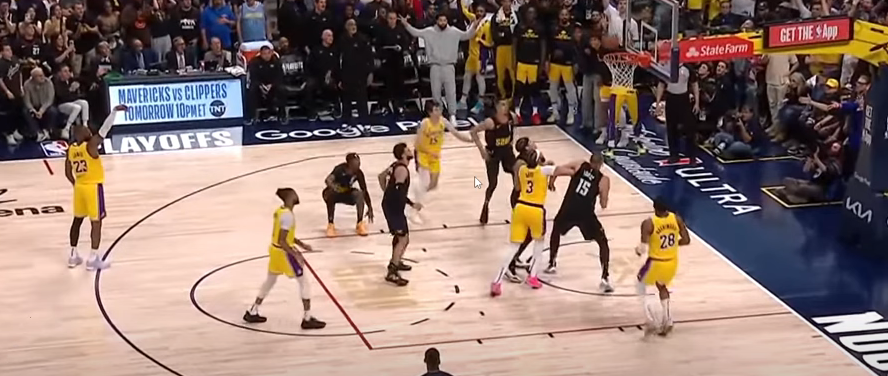 xeroblast's tweet photo. LBJ pose a game final shot to secure game2 is copying MJs final shot in utah but failed..

#NBAPlayoffs 
#NBAPlayoffs2024 
#LeBronJames 
#LakersNuggets https://t.co/0es7mrUif0