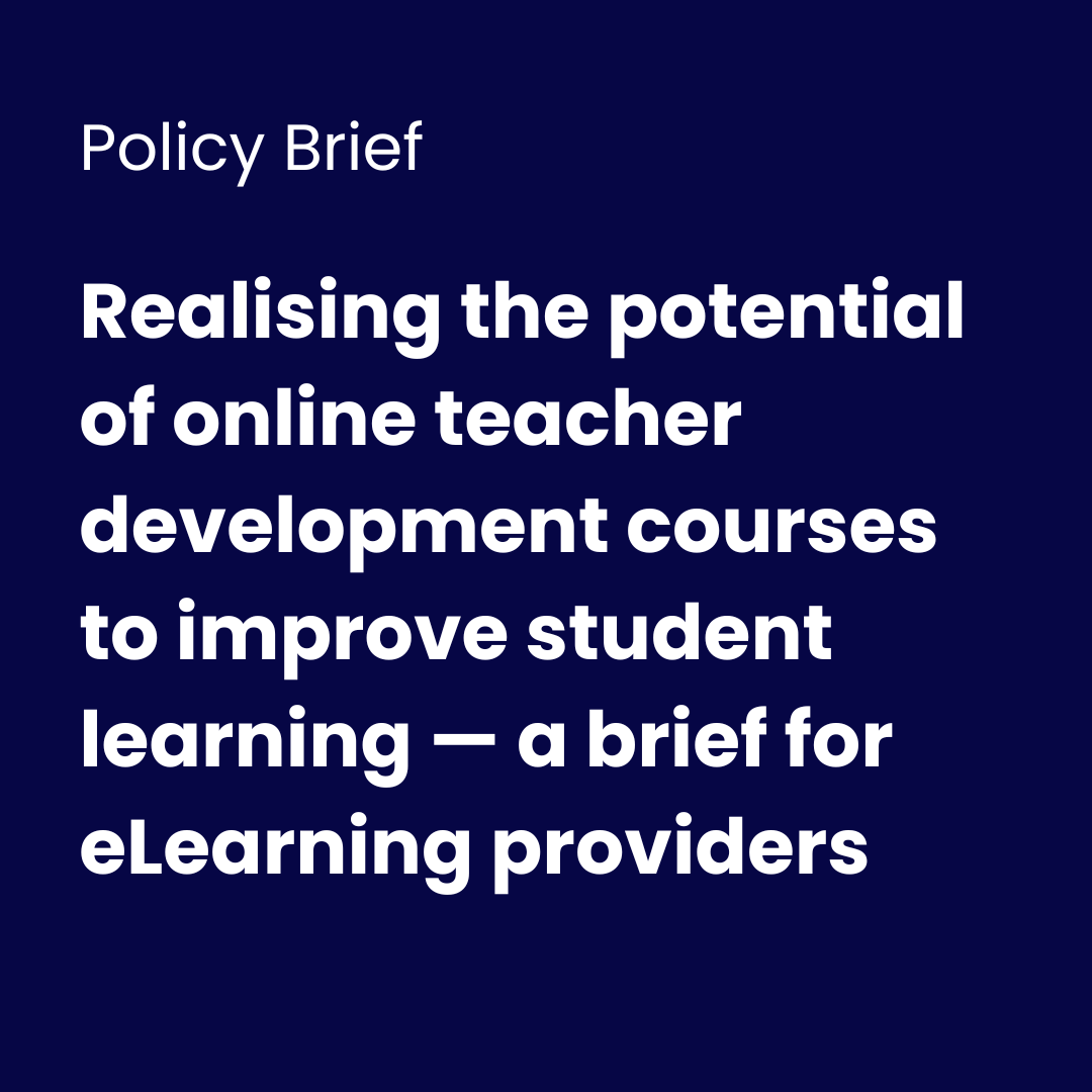 🗞️Our new policy brief with @GlobalEdTechHub highlights ways that #eLearning providers can design professional development courses to improve teaching and learning in schools. #TeacherEducation

➡️ wels.open.ac.uk/research/centr…