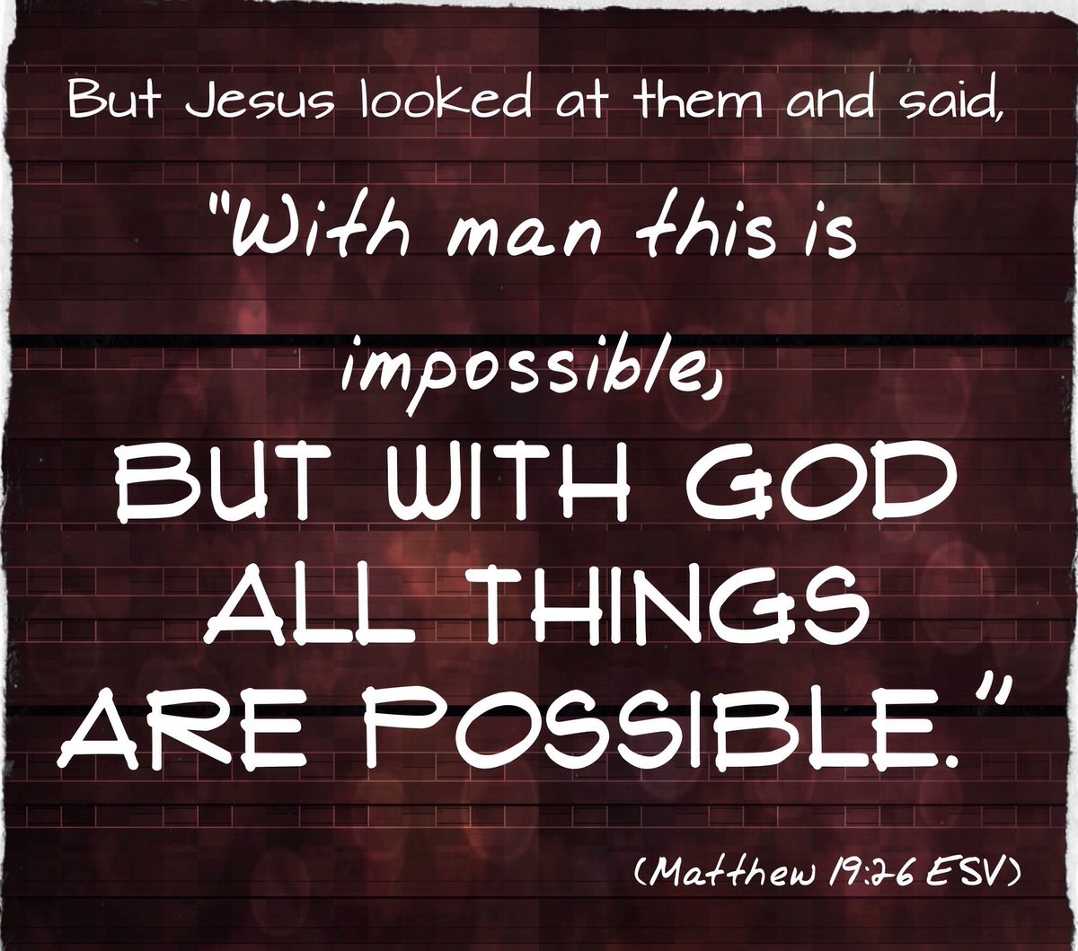 RickHaasl's tweet image. #WOD~Matthew 19:26
Jesus said, “with God, all things are possible, not “with God, all things are easy.”

Stand strong. Be courageous. Keep believing. 👊🏼
#LifeMadeSimple #GodsWay
#Life101_2024⏳ #Standing 💪🏼
