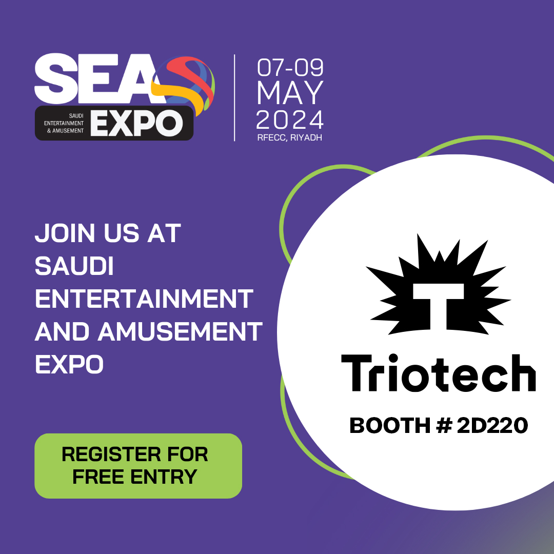 🗓 Excited to connect at the Saudi Entertainment and Amusement (SEA) Expo! Book your exclusive meeting with our team now: go.trio-tech.com/Book-Meeting-T…
@seasaudi #triotech #creatorsoffun #SEAEXPO #saudi #ksa #entertainment #amusement #leisure #attractions