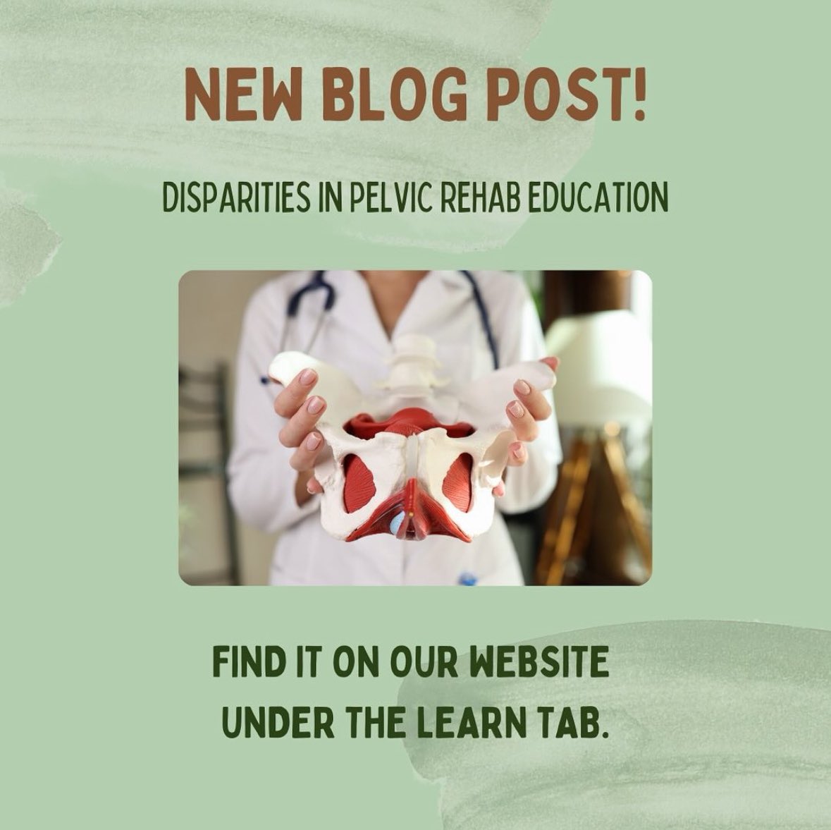 ✨New blog post is up on our website!✨

“Disparities in Pelvic Rehab Education” by Swathi Mettela

You can find it on representationinrehab.org ➡️ Learn tab ➡️ Disparities in PM&R

Go check it out!

#physiatry #PMR #pelvicrehab #disparities #disability