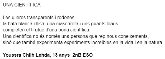 InsFrontMaritim's tweet photo. UNA CIENTÍFICA
@the_prbb #RhymeScience https://t.co/6P2EalUXzY