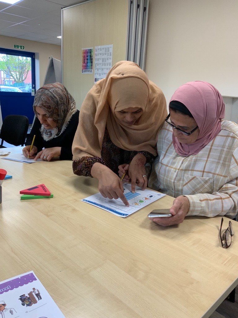 Ruhena, our parent language champion, supporting adults new to our ESOL course this morning. We couldn’t do it without her! #INSPIRESandCHALLENGESallchildrenandadultstoEXCELineverythingtheydo