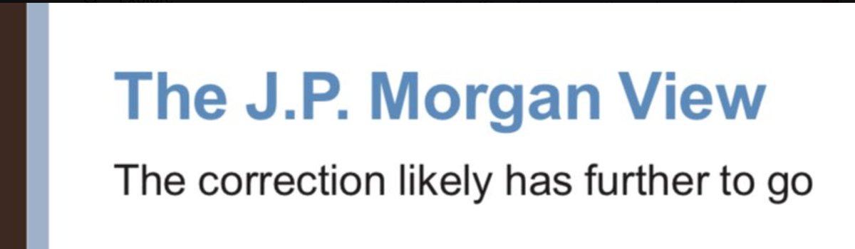 J.P.M Kolanovic $SPX could stabilize near-term... however, we think sell-off has further to go...concerned about continued complacency in valuations, inflation too hot, further Fed repricing, and EPS outlook where implied acceleration might end up too optimistic.” $SPY $QQQ $DIA