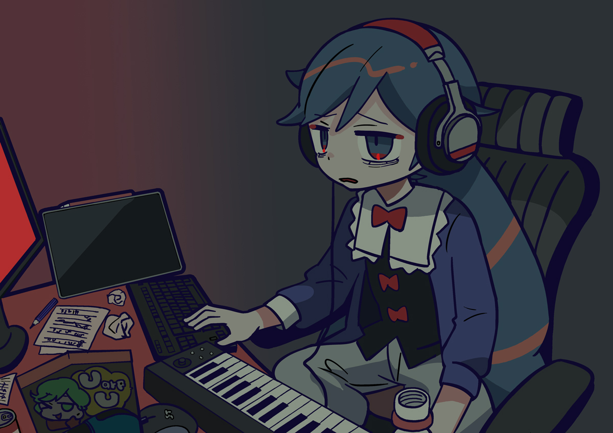 「DYES IWASAKさんの新曲 "スターチップフラペチーノ feat.初音ミク」|寺田てらのイラスト