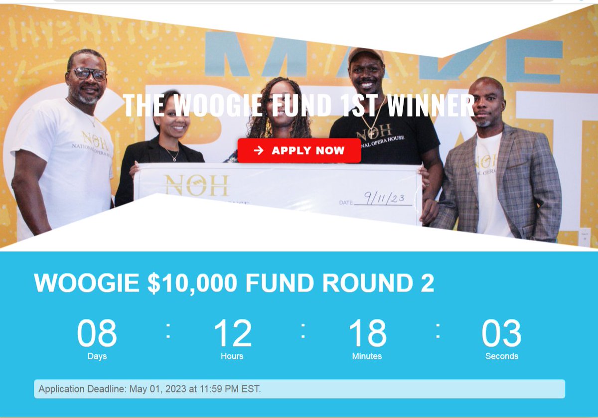 national_opera's tweet photo. Shine Bright with Woogie Grants at the National Opera House! Win $10,000 for your business and be part of celebrating the incredible legacy of William A. "Woogie" Harris. Let's create ripples together!
#Woogiegrant #HonoringWoogieGrant #GrantsForSuccess #NationalOperaHouse https://t.co/3DX0ZGWMDk