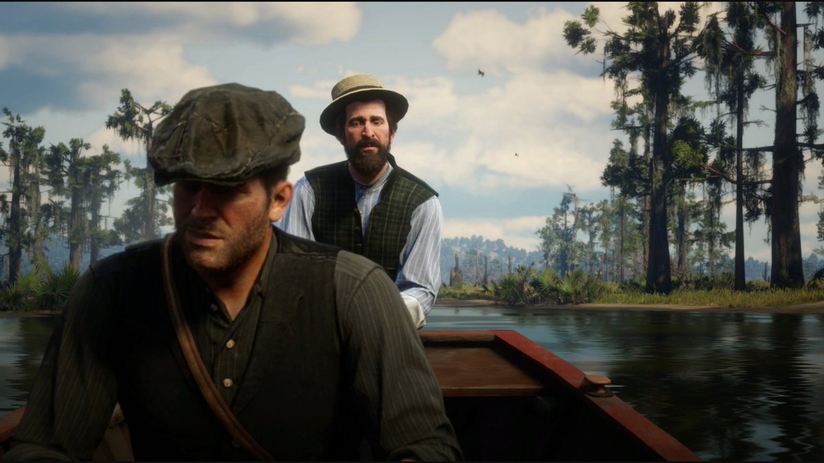 Not all heroes wear capes. Sometimes they wear a flat cap while protecting you from the alligators.

#HeroTuesday #VPRetweet #VPRT #VirtualPhotography #VGPUnite #RDR2 #RDR2Adventures #ArthurMorgan #AlbertMason #RedDeadRedemption2