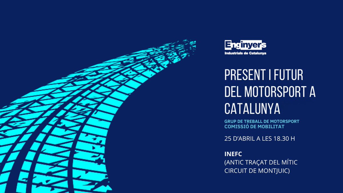 El pròxim 25/04 celebrarem el present i futur del Motorsport a Catalunya" i presentarem el "Llibre blanc del Motorsport"

👉 Inscripcions:  bit.ly/3UF1lPz
🏣 INEFC (Ubicat a l'antic traçat del mític Circuit de Montjuic)

#Proyecte #MotorSport