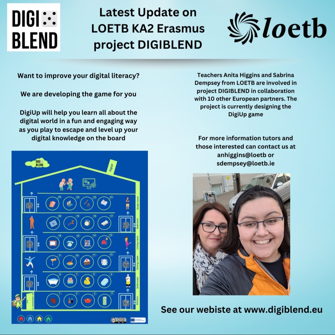 Best wishes to Sabrina Dempsey and Anita Higgins who travel to Konya in Turkey for the final Transnational Project Meeting for Digiblend. #LOETB #ErasmusPlus #erasmusplusproject #digiblend