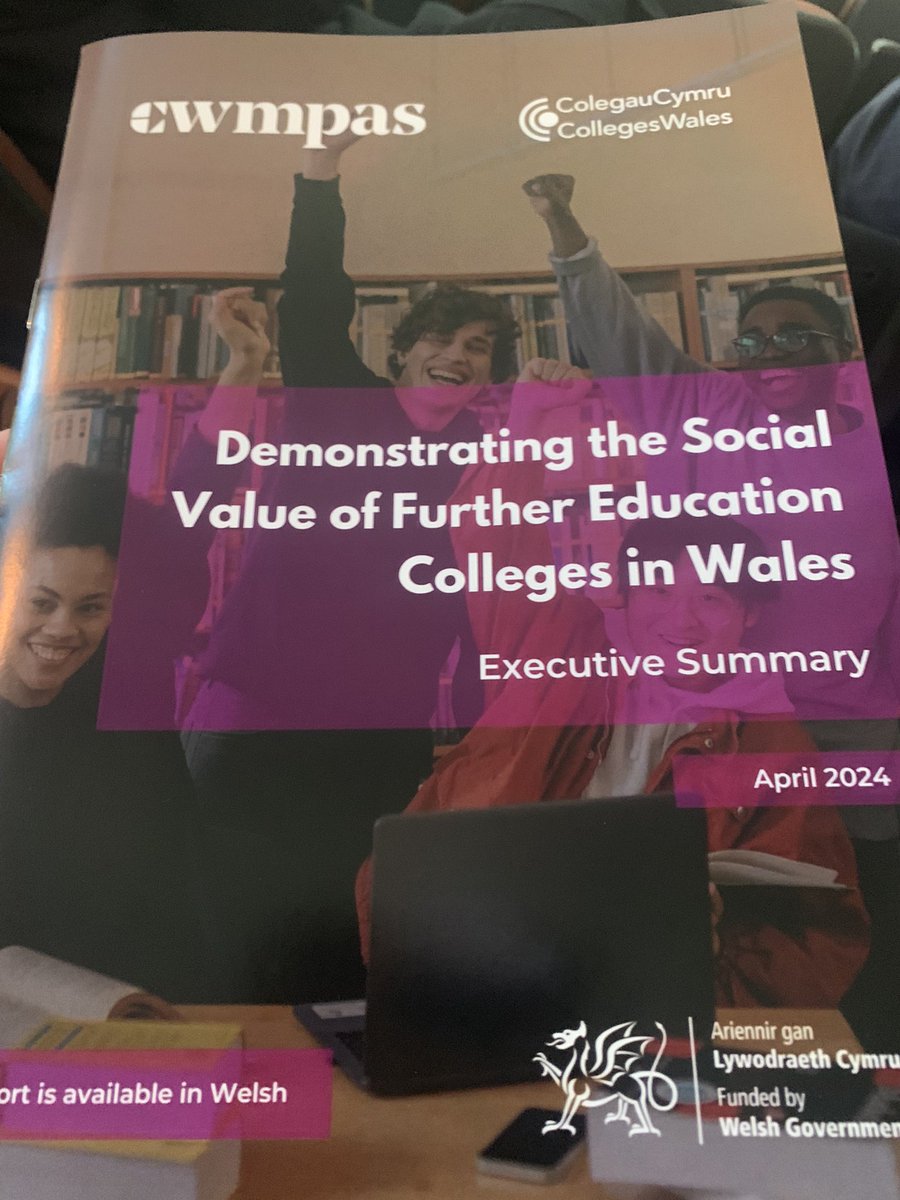 “Social value is at the heart of everything we do” - great to be at the launch of the Report showcasing the social value of FE Colleges in Wales @ColegauCymru @CollegeMerthyr @WG_Education