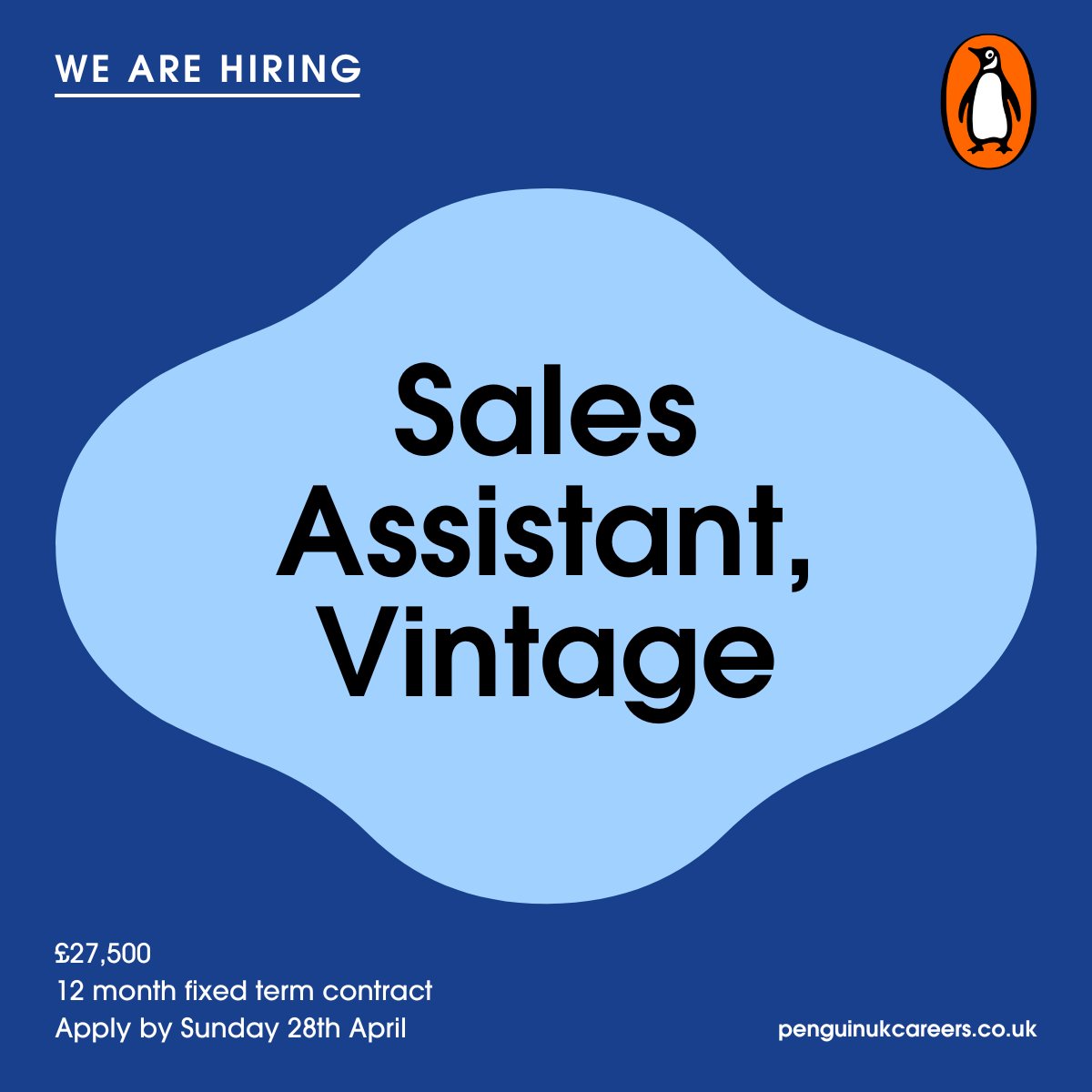 penguinukjobs's tweet photo. This is a fantastic opportunity for someone who is looking to gain valuable experience in a role which offers autonomy, independence, and responsibility!

Come to join the Vintage Sales team and kick start your career as a Sales Assistant!

Info:https://t.co/Yg6QoojQZW https://t.co/Ed4v6G9okV