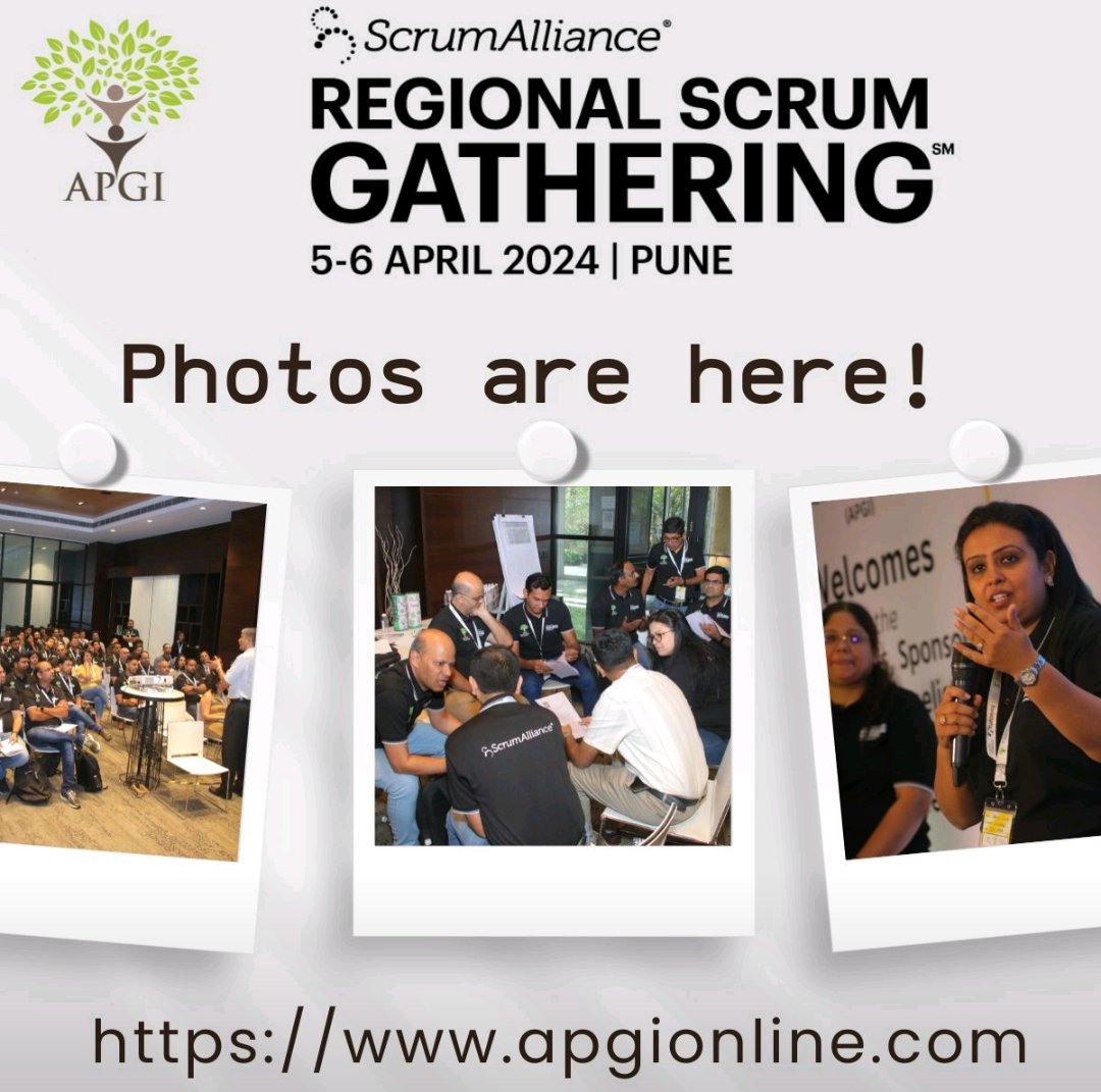 Team APGI is grateful to everyone who were a part of #RSGPune2024. As promised, the photos* from the conference are out now. You may access them on our website apgionline.com 

*Stay tuned for the recordings of the keynote, talks and sessions!

#RSG #APGI #RSGPune2024