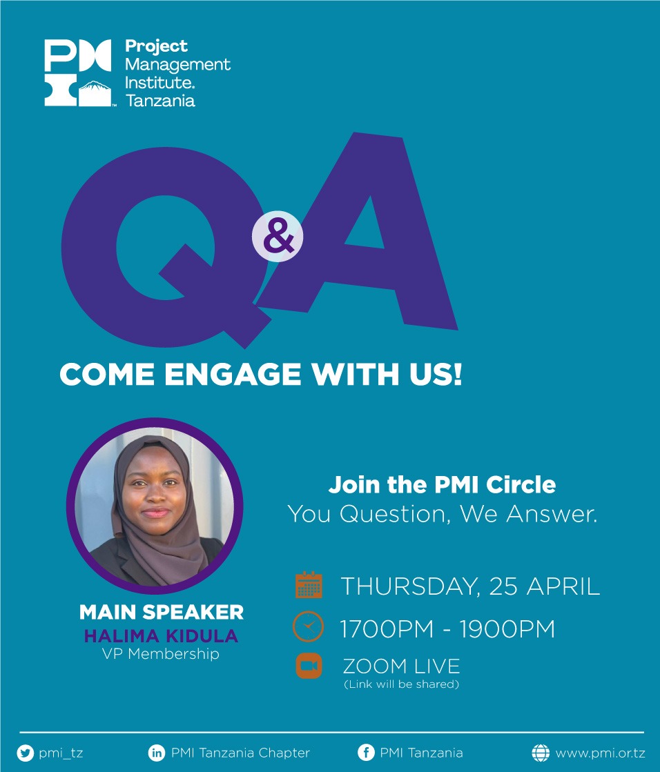 pmi_tz's tweet photo. Got any question about our Membership?🤔

We've got answers!

Join our Q&amp;A session and unlock all the insights you need to make the most of your PMI membership journey. https://t.co/dsH2pKKoPI
