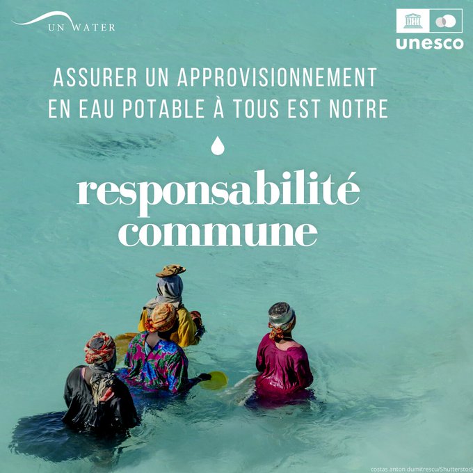 L'union fait la force!💪 Quelle que soit la taille de l'action, nous pouvons, ensemble, nous attaquer à la crise de l'eau💧. Plusieurs mesures peuvent être prises pour économiser l'eau: 👉n'arrosez pas trop vos plantes, 👉achetez des produits locaux. #AgirPourLEau