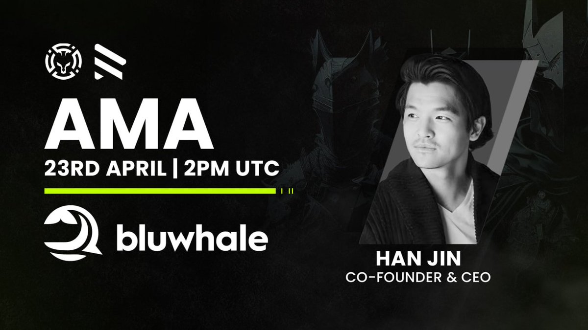 .@bluwhaleai AMA session is happening in 1 hour! ⏰ Get ready to dive deep into the future of digital profile value, AI recommendations and user empowerment with Bluwhale Co-Founder & CEO @jinhan8 Get your burning questions ready as they embark on their #CryptoKnights