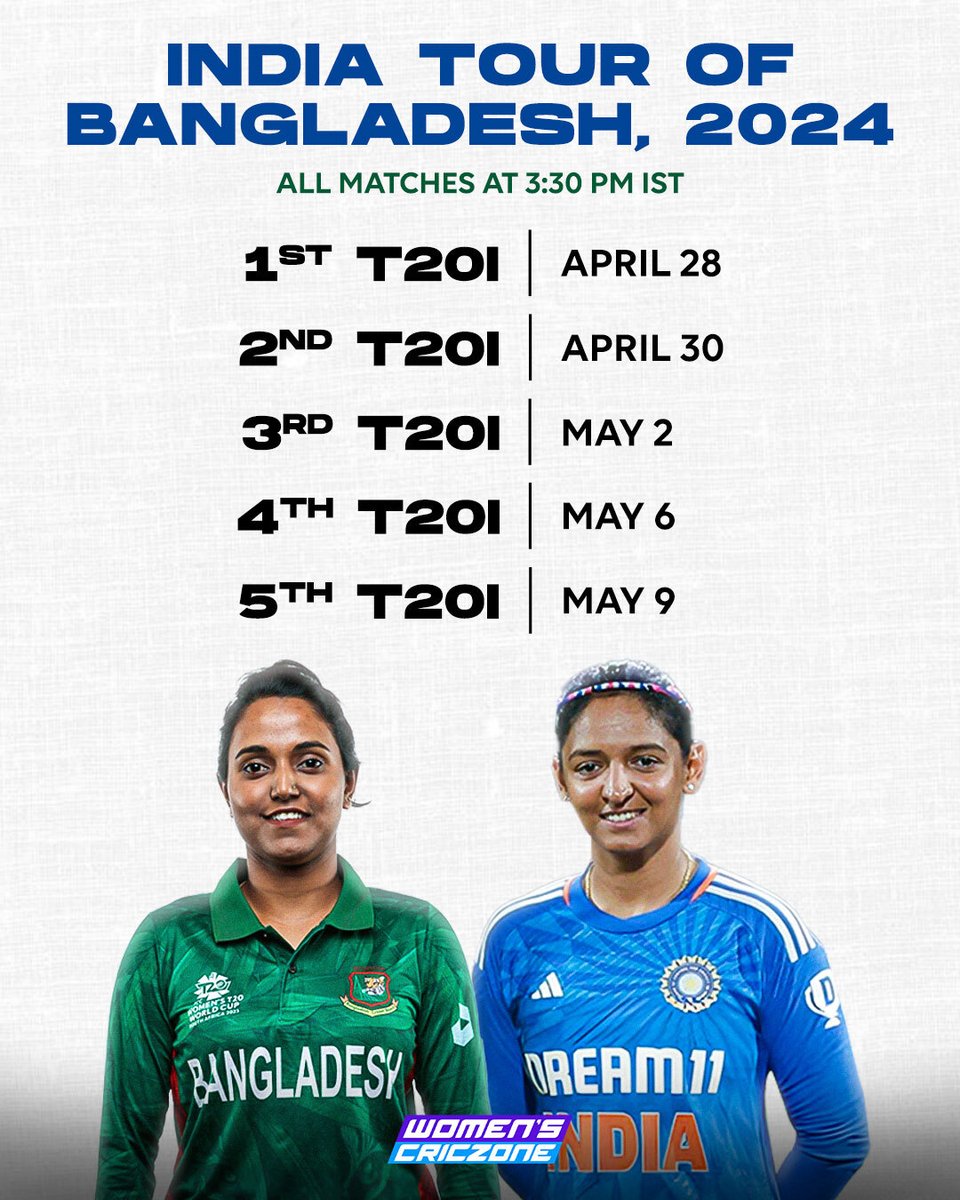 🇮🇳 India in Bangladesh fixtures 🇧🇩

All the five T20Is of the series will now be played from 4:00pm local time (3:30pm IST).

FanCode will live stream the matches in India. 

#BANvIND