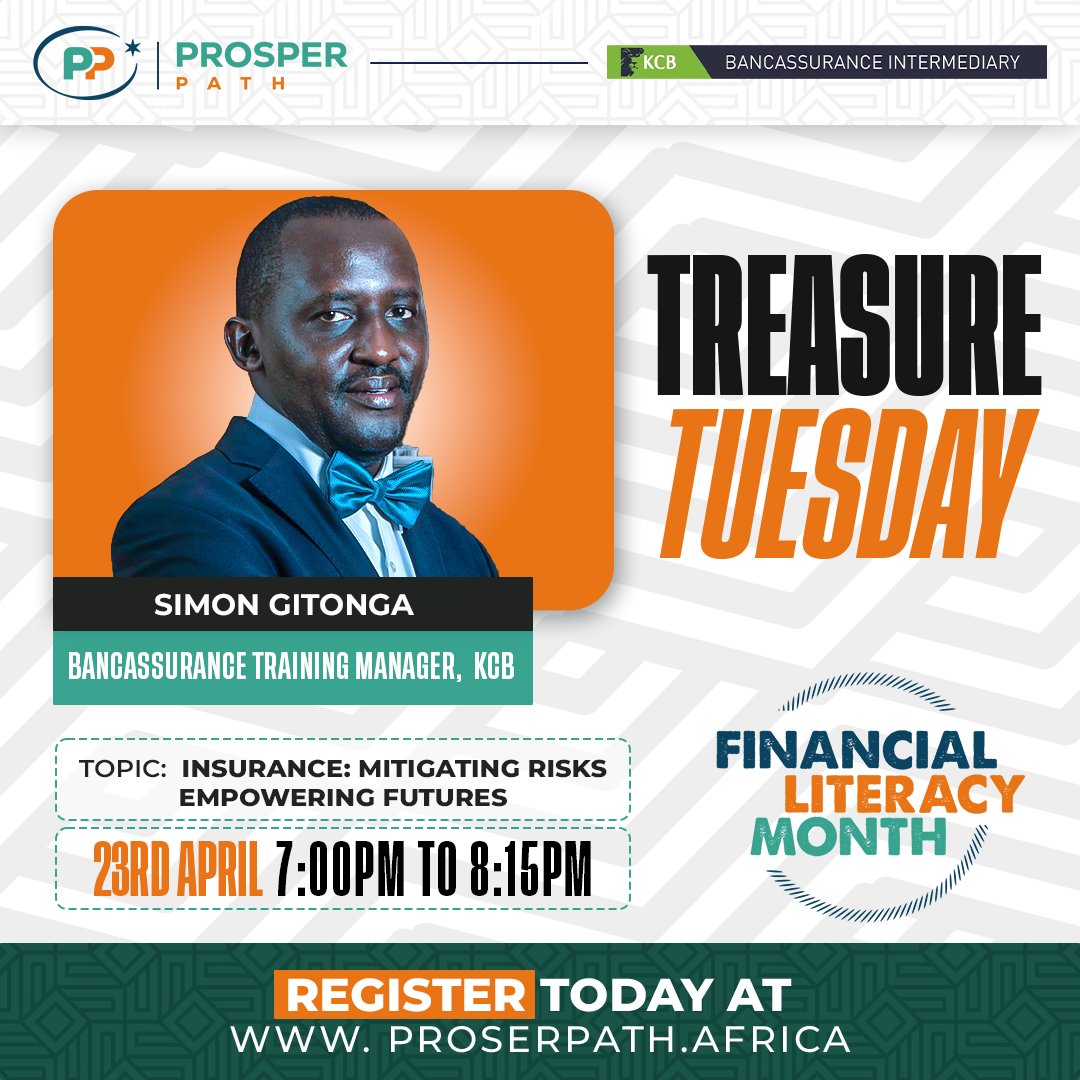 *Insurance: Mitigating Risks, Empowering Futures*!

Learn how to embrace insurance as a strategic risk management tool, and gain the confidence to pursue your goals knowing you have a safety net against life's uncertainties.  

Register here: rb.gy/89gvr6

#prosperpath