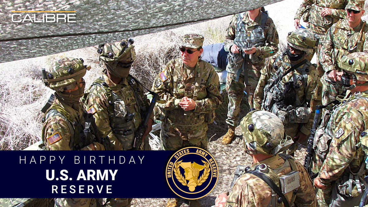 CALIBRE_Systems's tweet image. Happy Birthday to the @USArmyReserve! Today, we celebrate the United States Army Reserve’s 116 years of exemplary service to our nation!

#ArmyReserve #ArmyReserveBirthday